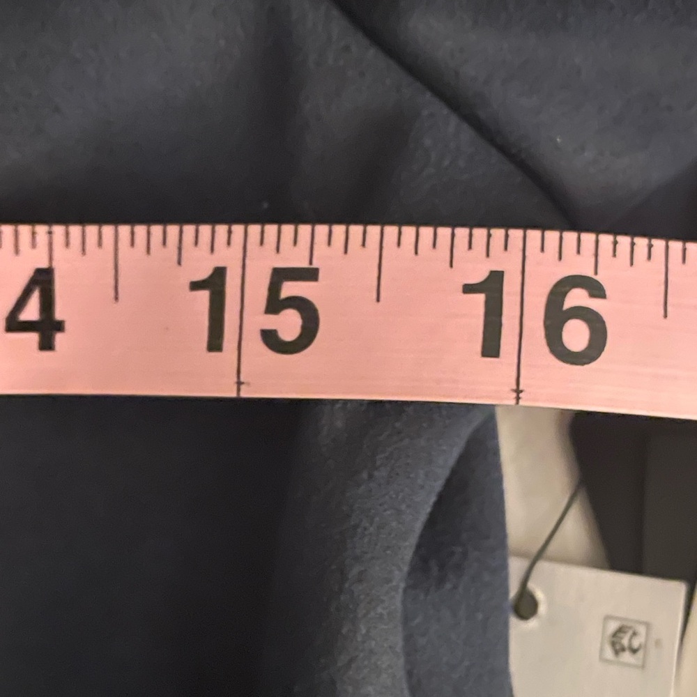 S Suede Faux LiverPool Biker Moto Jacket Coat Navy Blue/Silver Accents NWT New! - Picture 4 of 9